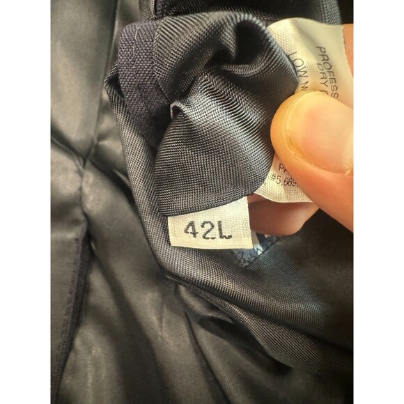 Hart Schaffner Marx Blazer Mens Size 42L 2 Button Navy Single Breasted - Picture 4 of 16